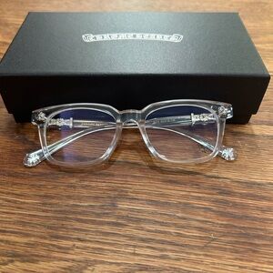 Chrome Hearts Clear Frame Glasses with Silver Accents